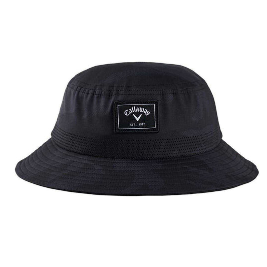 Black - Front - Callaway Unisex Adult Camo Golf Bucket Hat