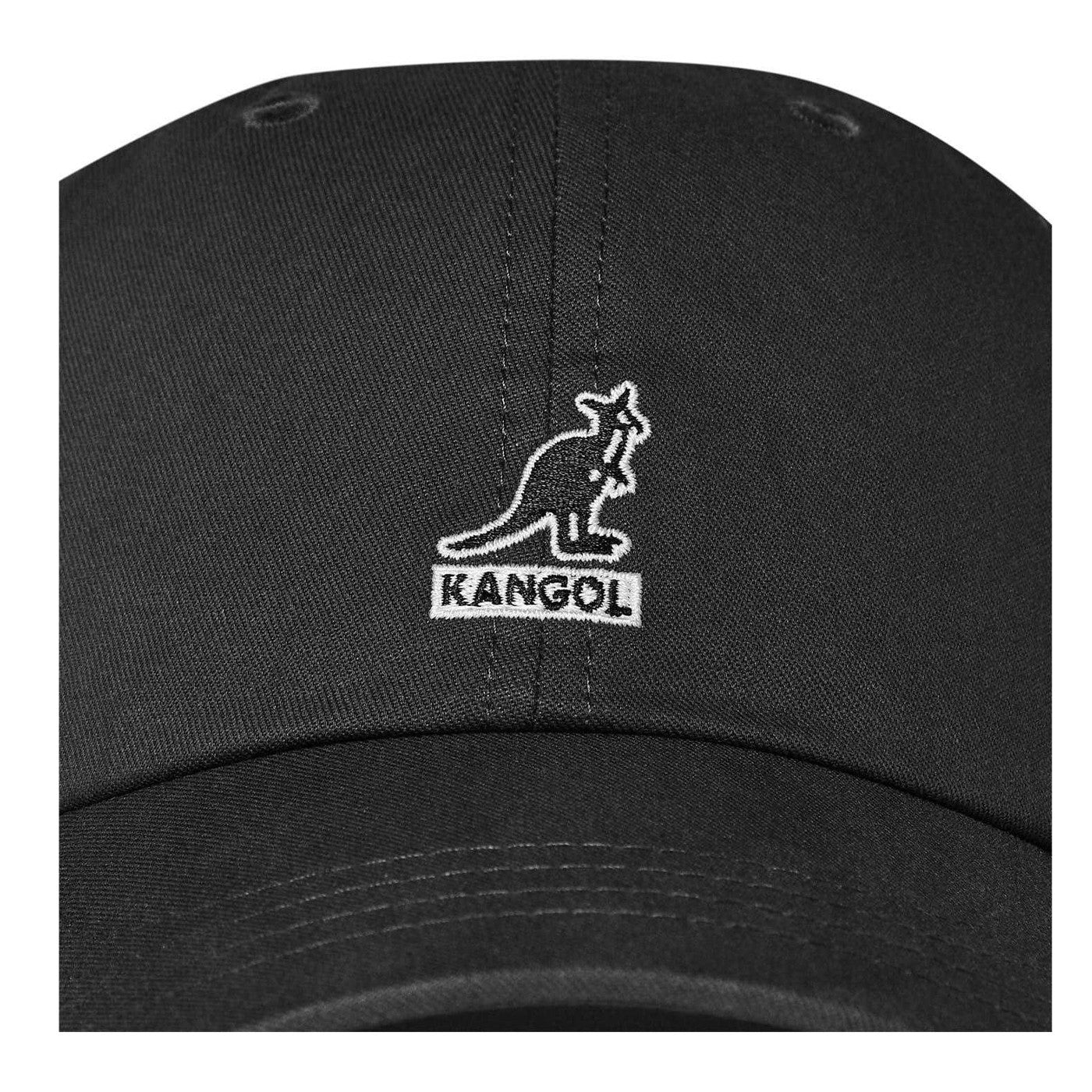 Black - Side - Kangol Unisex Adult Kangaroo Cotton Blend Baseball Cap