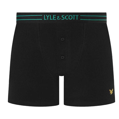 Black - Back - Lyle & Scott Mens Boxer Shorts (Pack of 3)