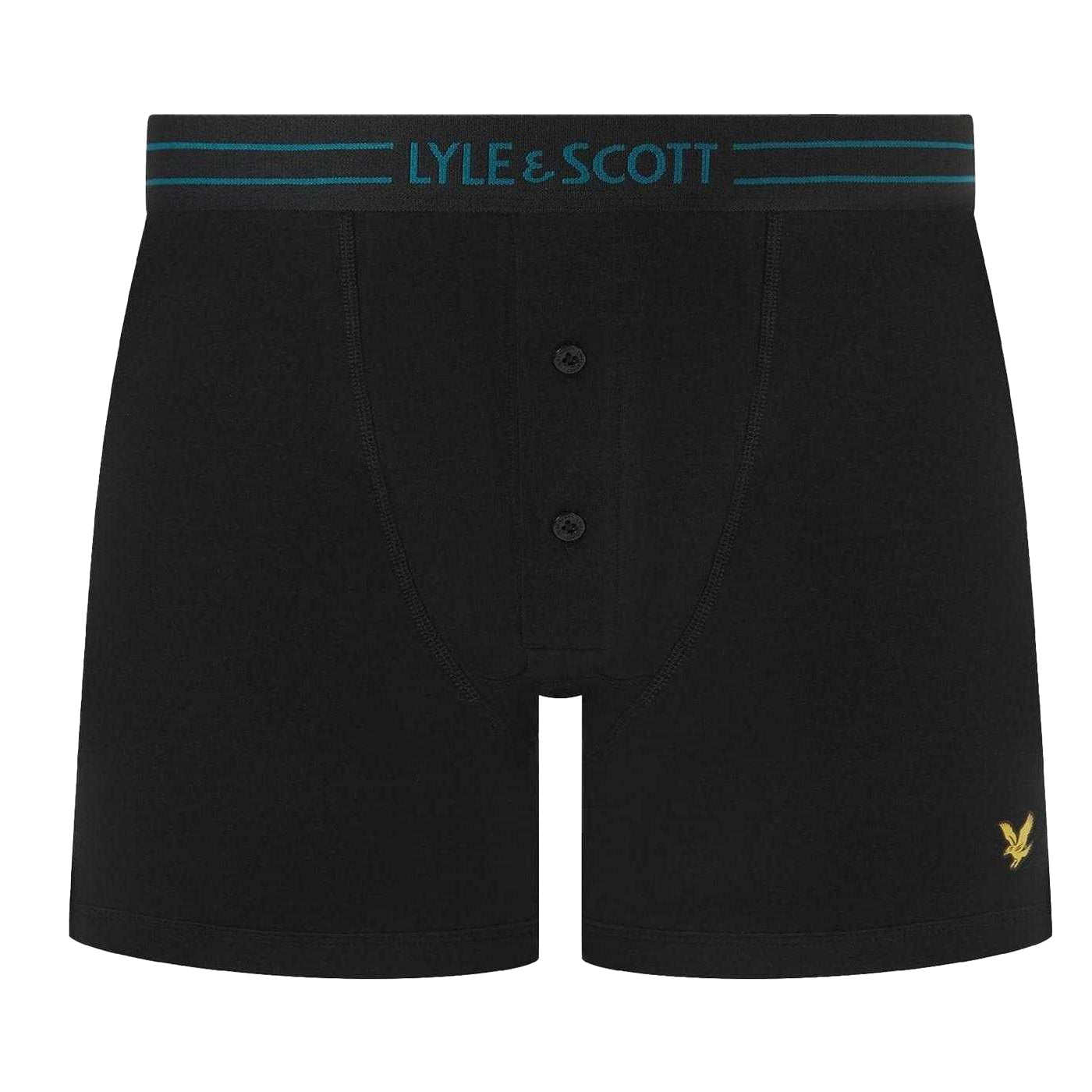Black - Side - Lyle & Scott Mens Boxer Shorts (Pack of 3)