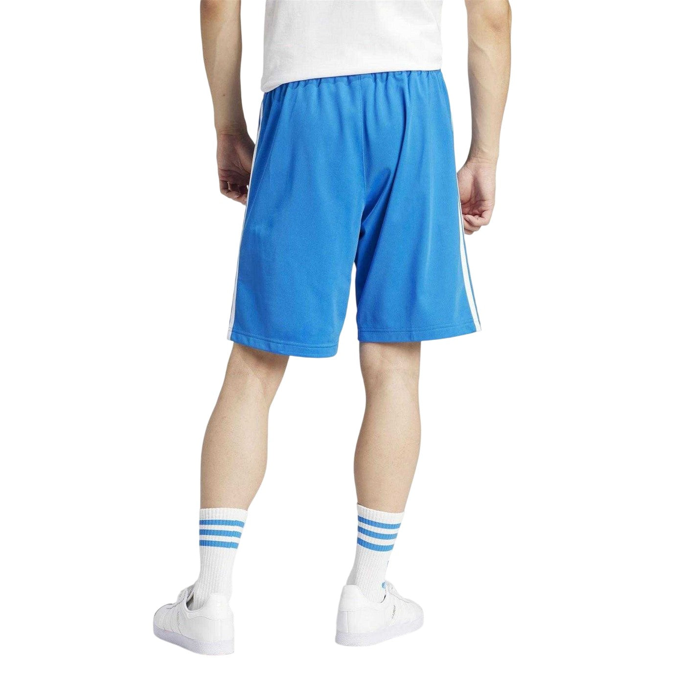 Blue - Back - Adidas Mens Firebird Elasticated Waist Relaxed Fit Shorts