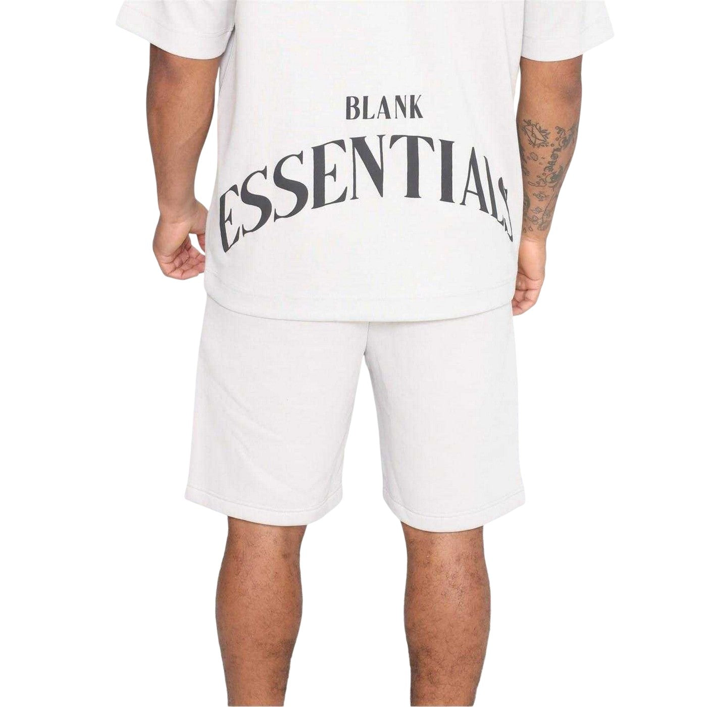 Grey - Pack Shot - Blank Essentials Mens Sweat Shorts