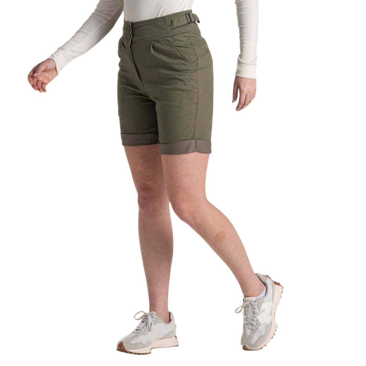 Wild Olive - Side - Craghoppers Womens-Ladies Araby Tailored Walking Shorts
