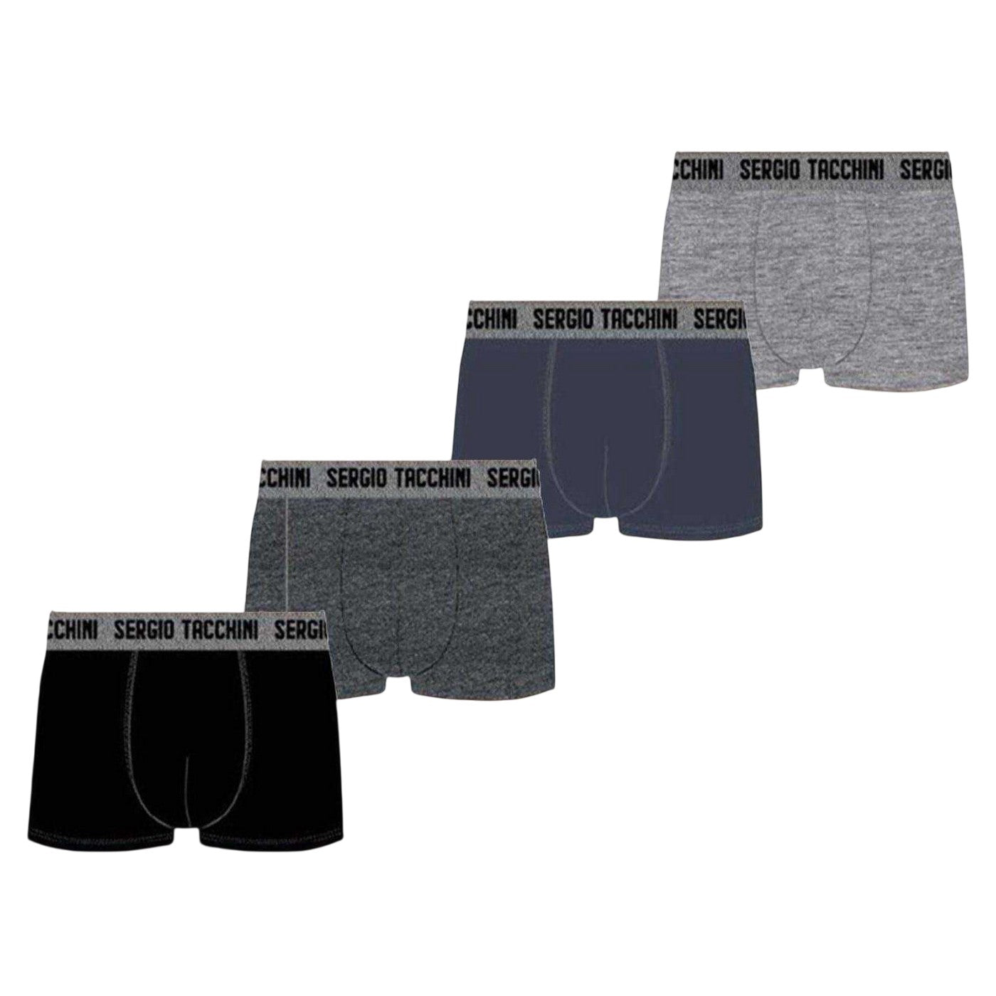 Multicoloured - Front - Sergio Tacchini Mens Plain Briefs (Pack of 4)