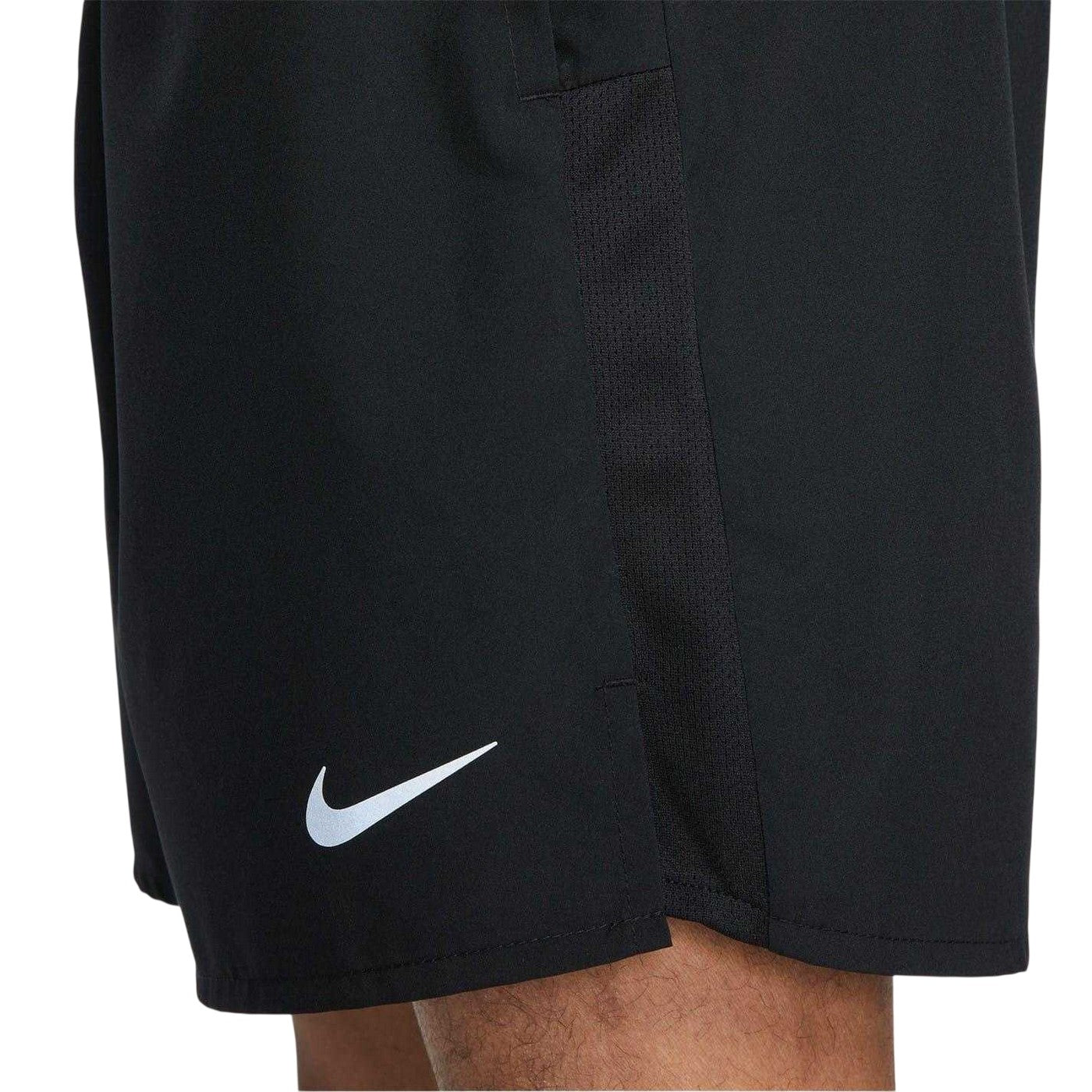 Black-Reflective Silver - Side - Nike Mens Challenger Lightweight Relaxed Fit Shorts