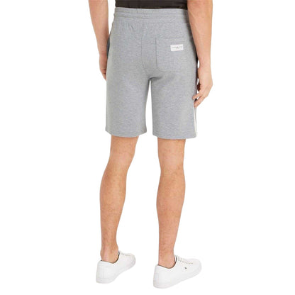 Grey Heather - Back - Tommy Hilfiger Mens Lounge Shorts
