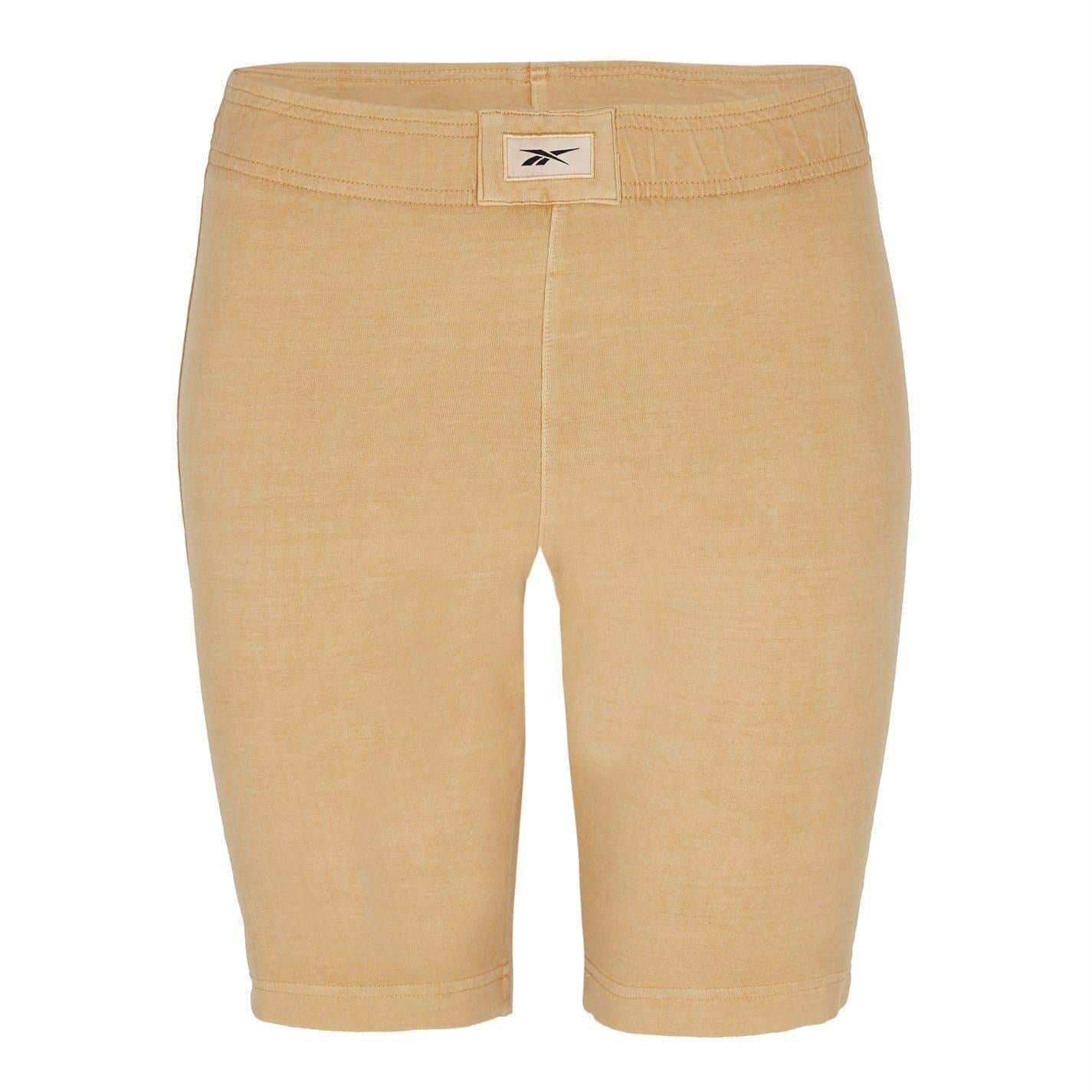 Burgundy-Ochre - Front - Reebok Womens-Ladies Essentials Slim Shorts