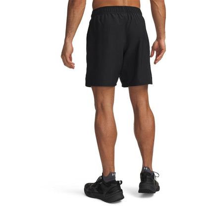 Black-Blue - Back - Under Armour Mens Vertical Logo Regular Shorts