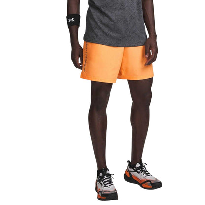 Orange - Front - Under Armour Mens Vertical Logo Regular Shorts