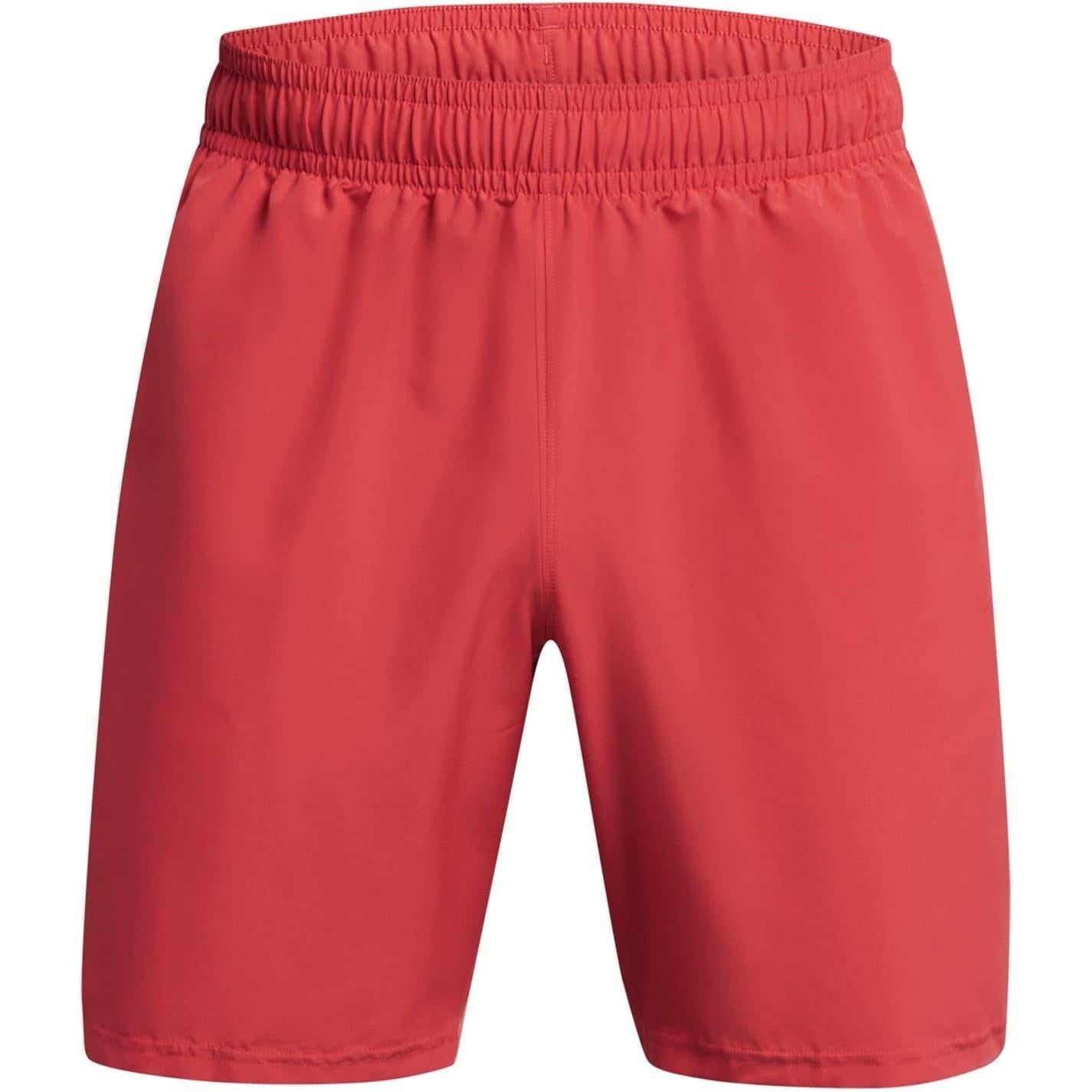 Red-Black - Front - Under Armour Mens Vertical Logo Regular Shorts