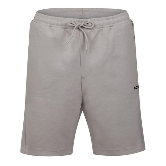 Light Beige - Front - Boss Mens Headlo 1 Cotton Blend Regular Sweat Shorts