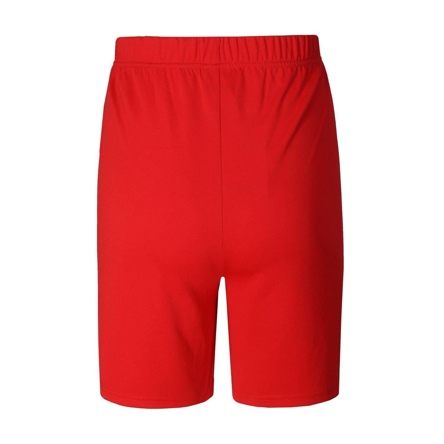 Red - Back - Sondico Mens Polyester Regular Football Shorts