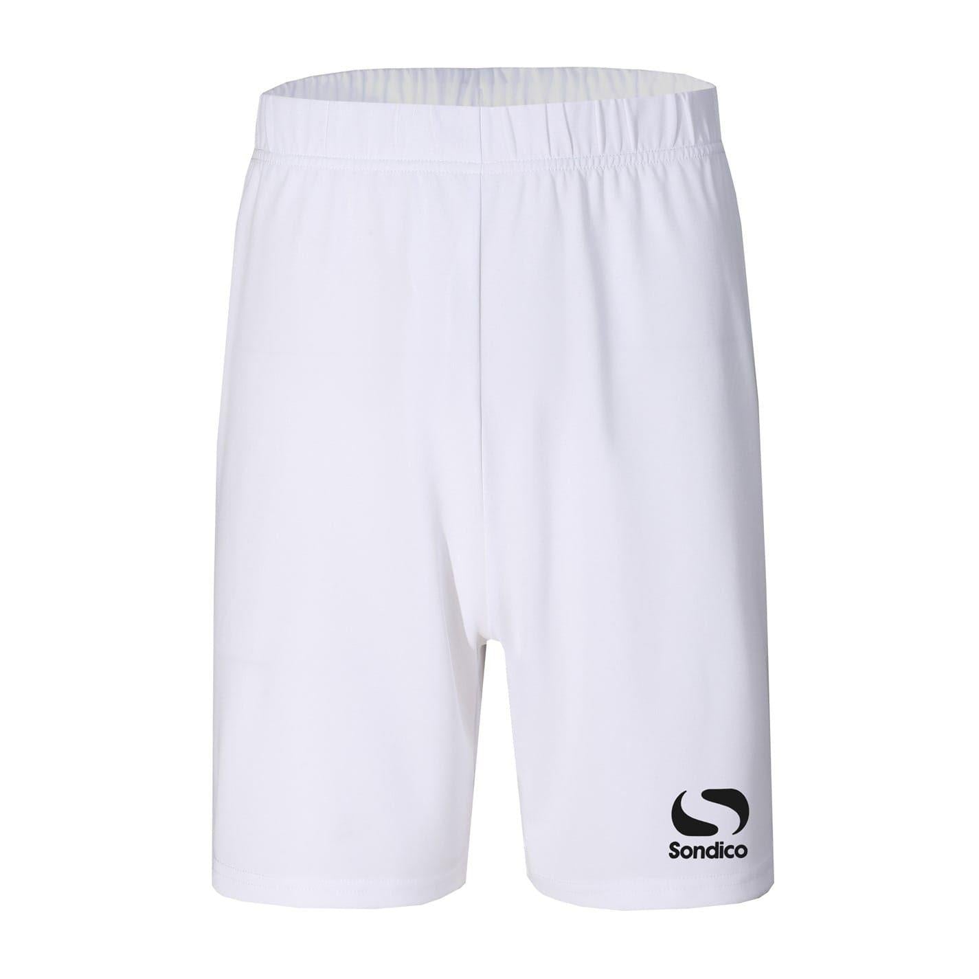 White - Front - Sondico Mens Polyester Regular Football Shorts
