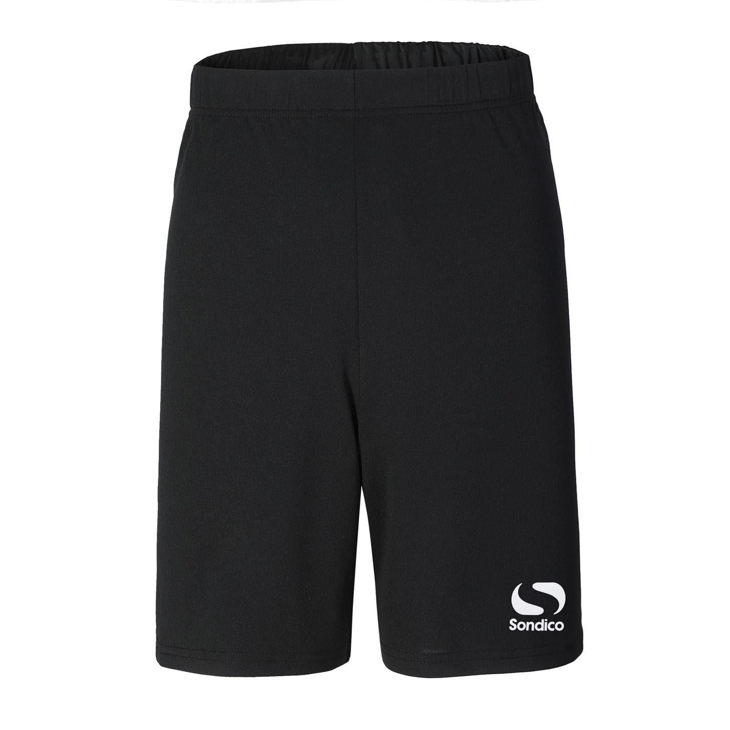 Black - Front - Sondico Mens Polyester Regular Football Shorts