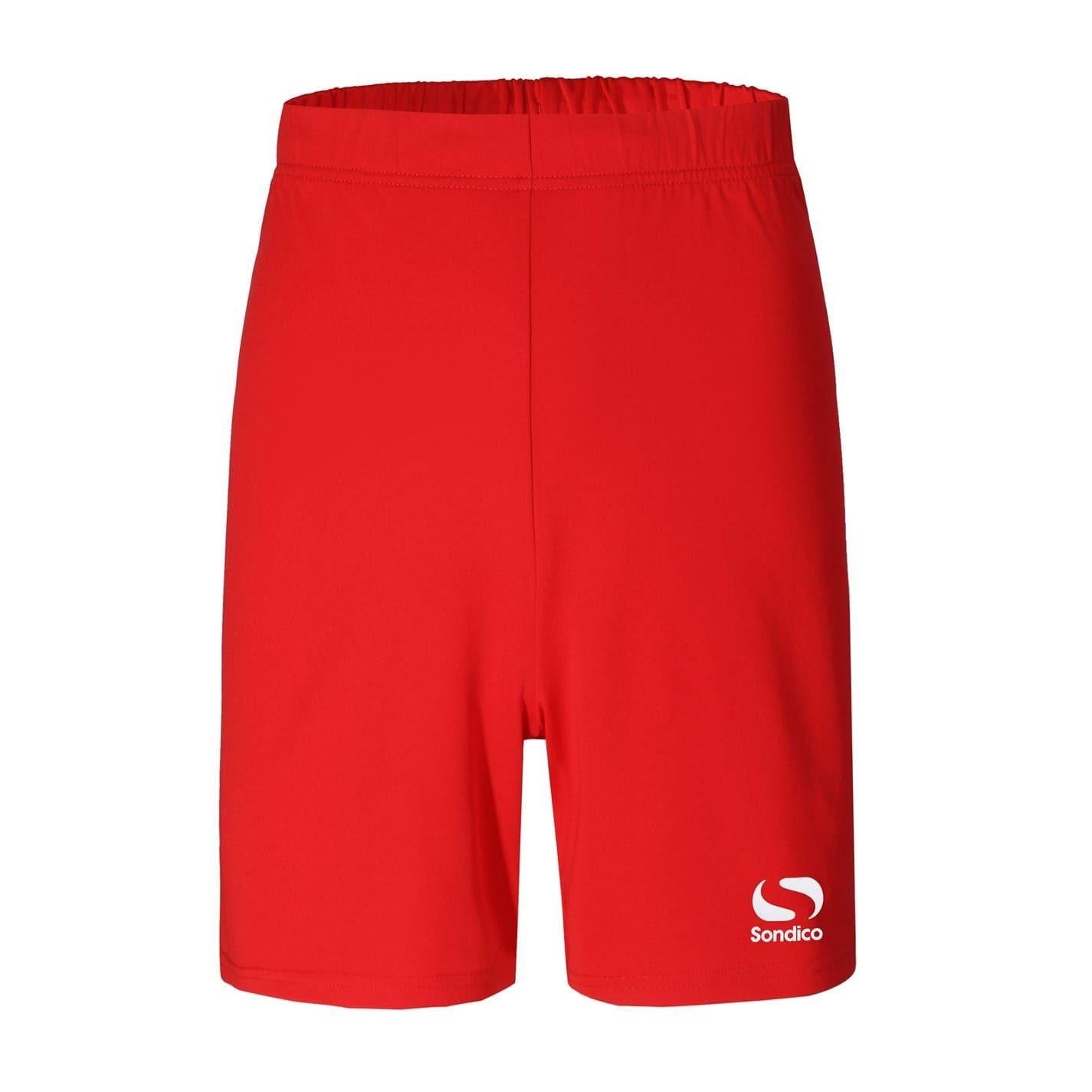 Red - Front - Sondico Mens Polyester Regular Football Shorts
