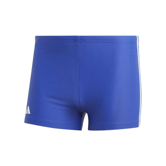 Lucid Blue-White - Front - Adidas Mens 3S Regular Swim Shorts
