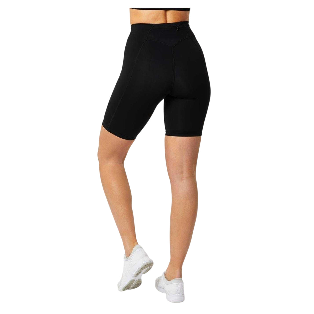 Black - Back - USA Womens-Ladies Moisture Wicking Cycling Shorts