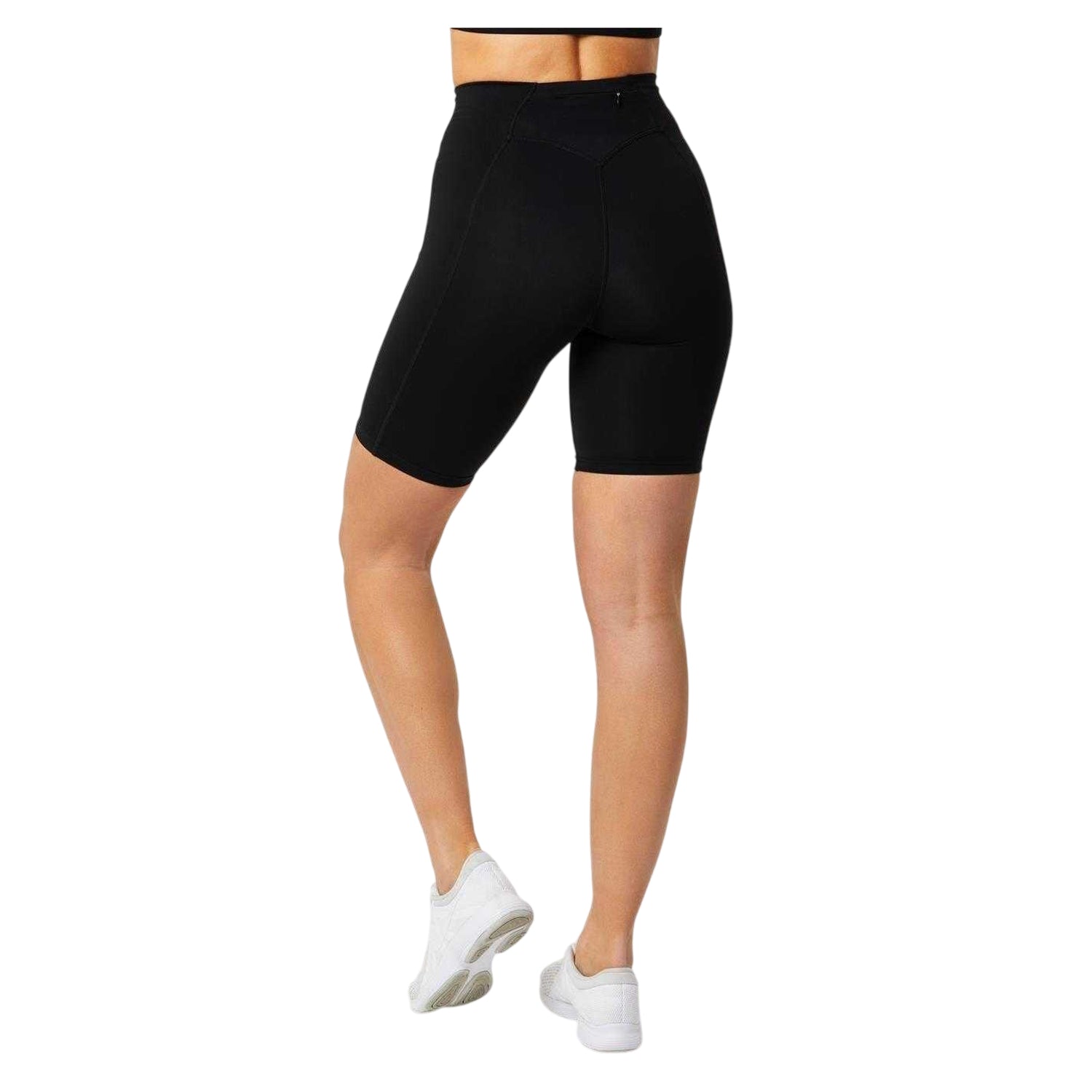 Black - Back - USA Womens-Ladies Moisture Wicking Cycling Shorts