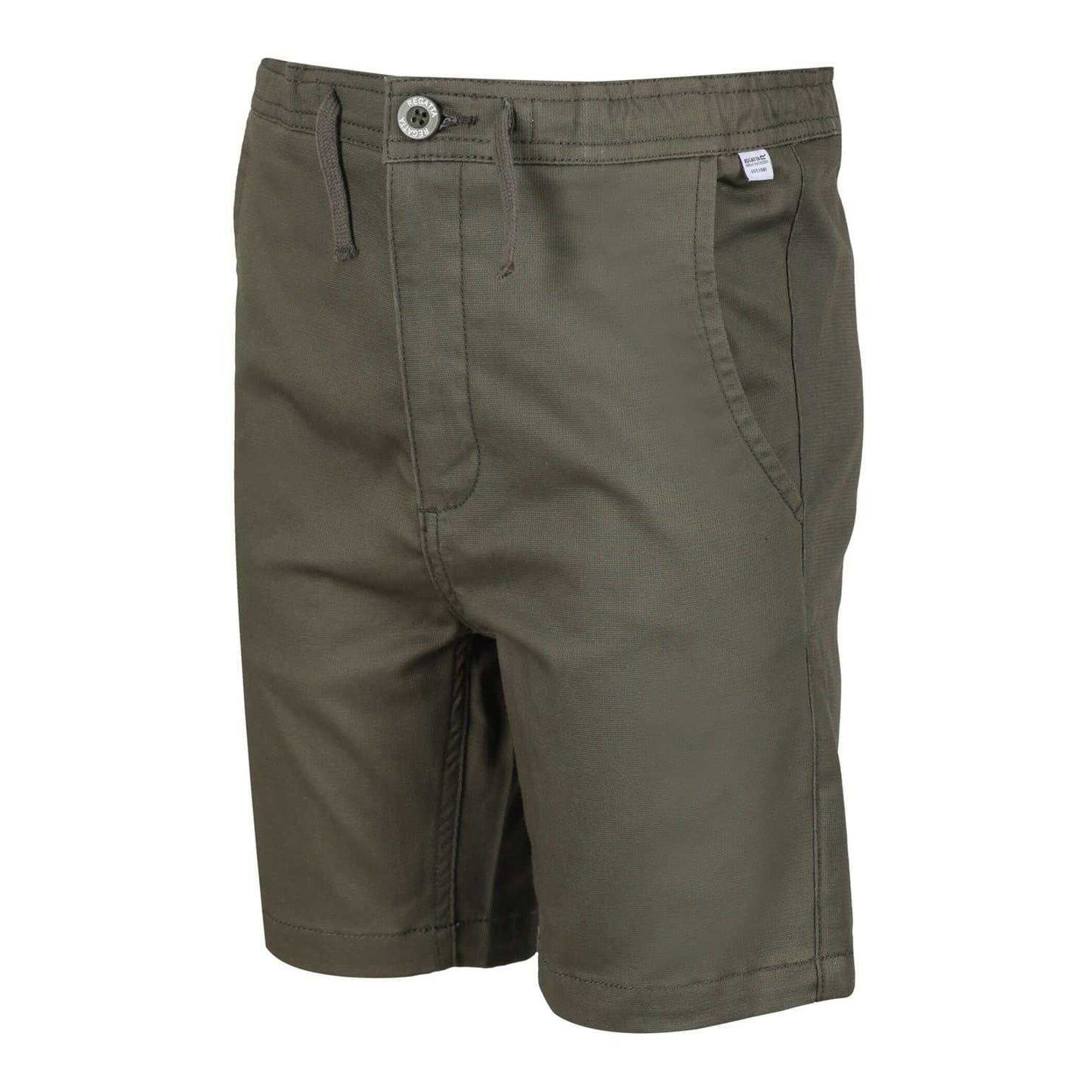 Green - Side - Regatta Childrens-Kids Alber Chino Shorts