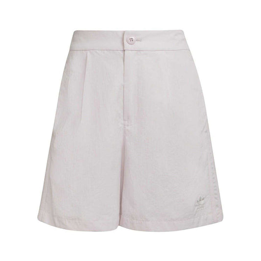 Pink - Front - Adidas Womens-Ladies Originals Pleated Relaxed Fit Chino Shorts