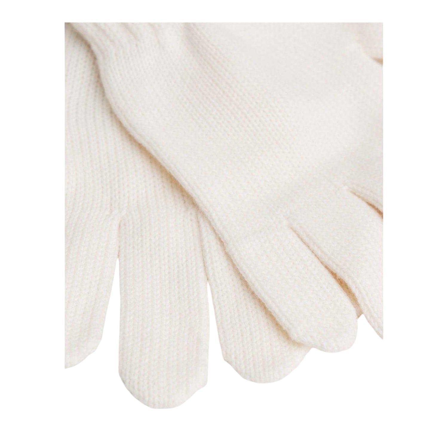 White - Back - Tommy Hilfiger Childrens-Kids Knitted Flag Logo Gloves