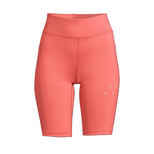 Deep Coral - Front - Coral Womens-Ladies High Waist Skinny Cycling Shorts