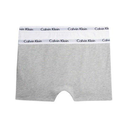 White-Grey - Back - Calvin Klein Boys Boxer Shorts (Pack of 2)