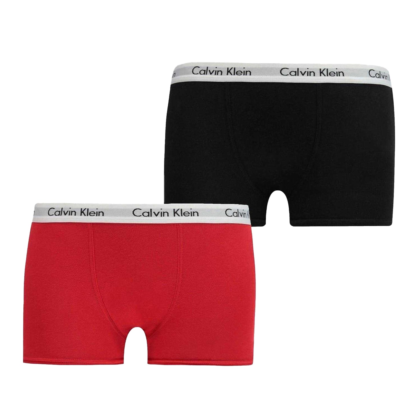Black-Red - Front - Calvin Klein Boys Boxer Shorts (Pack of 2)