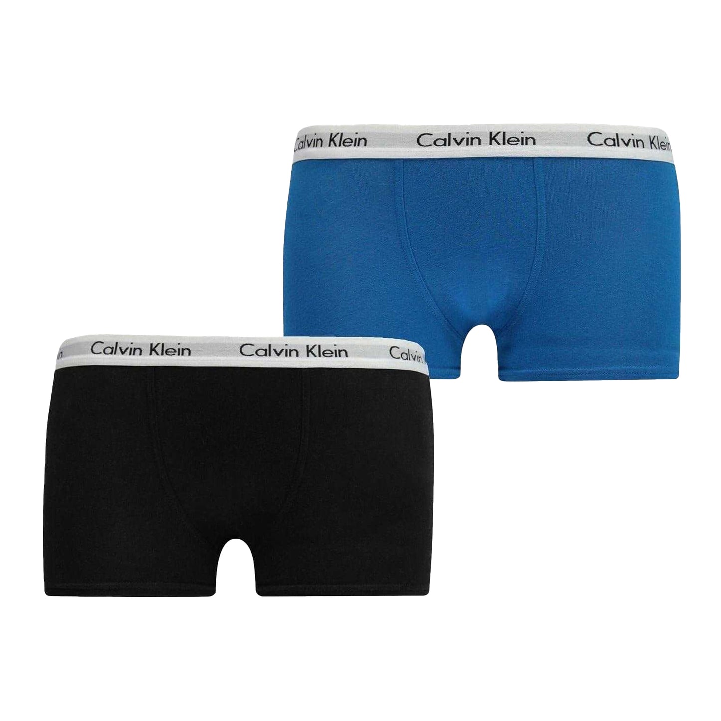 Black-Royal Blue - Front - Calvin Klein Boys Boxer Shorts (Pack of 2)