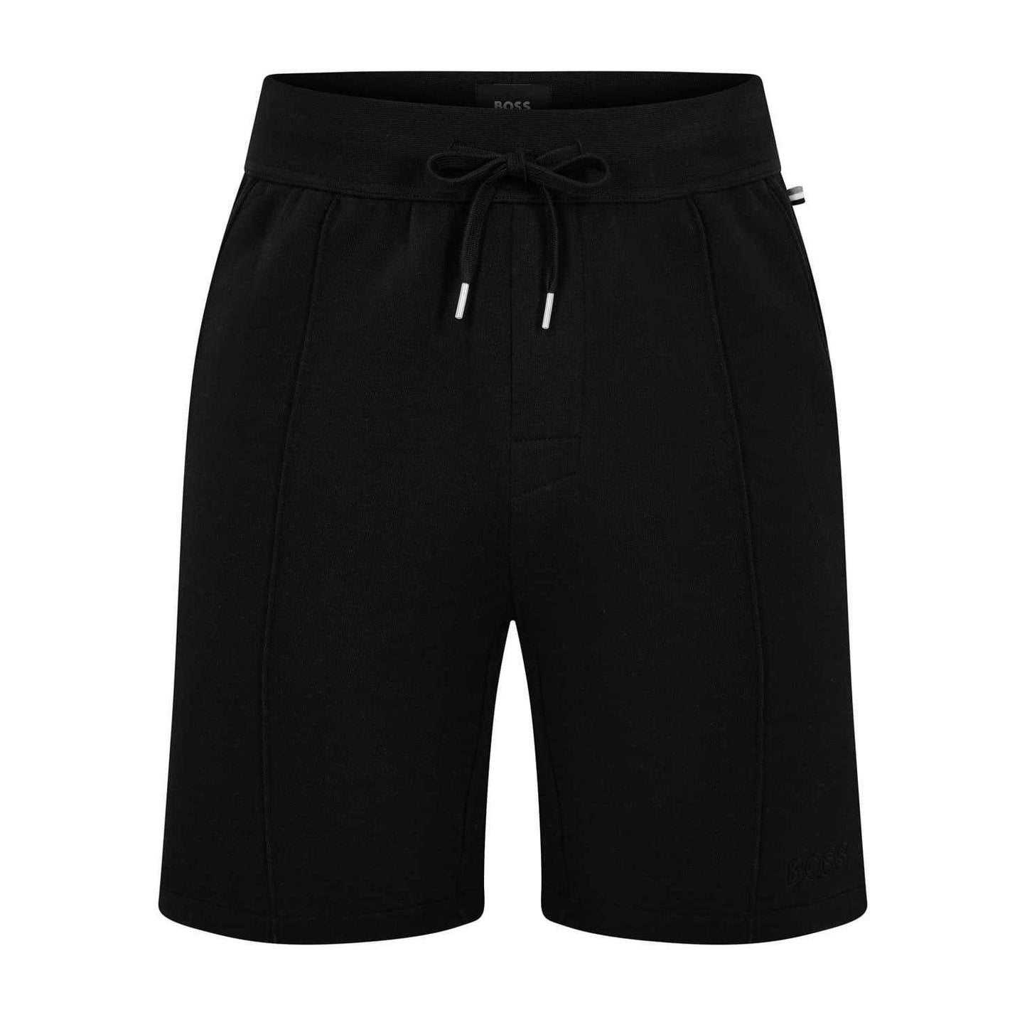 Black - Front - Boss Mens Cotton Sweat Shorts