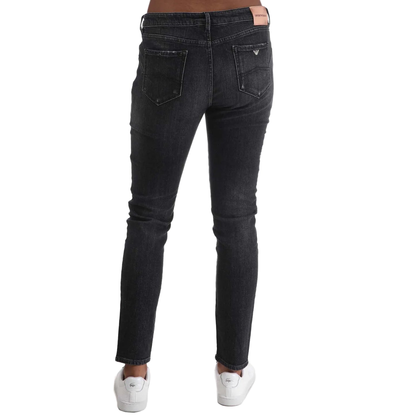 Denim - Back - Emporio Armani Womens-Ladies J23 Skinny Jeans