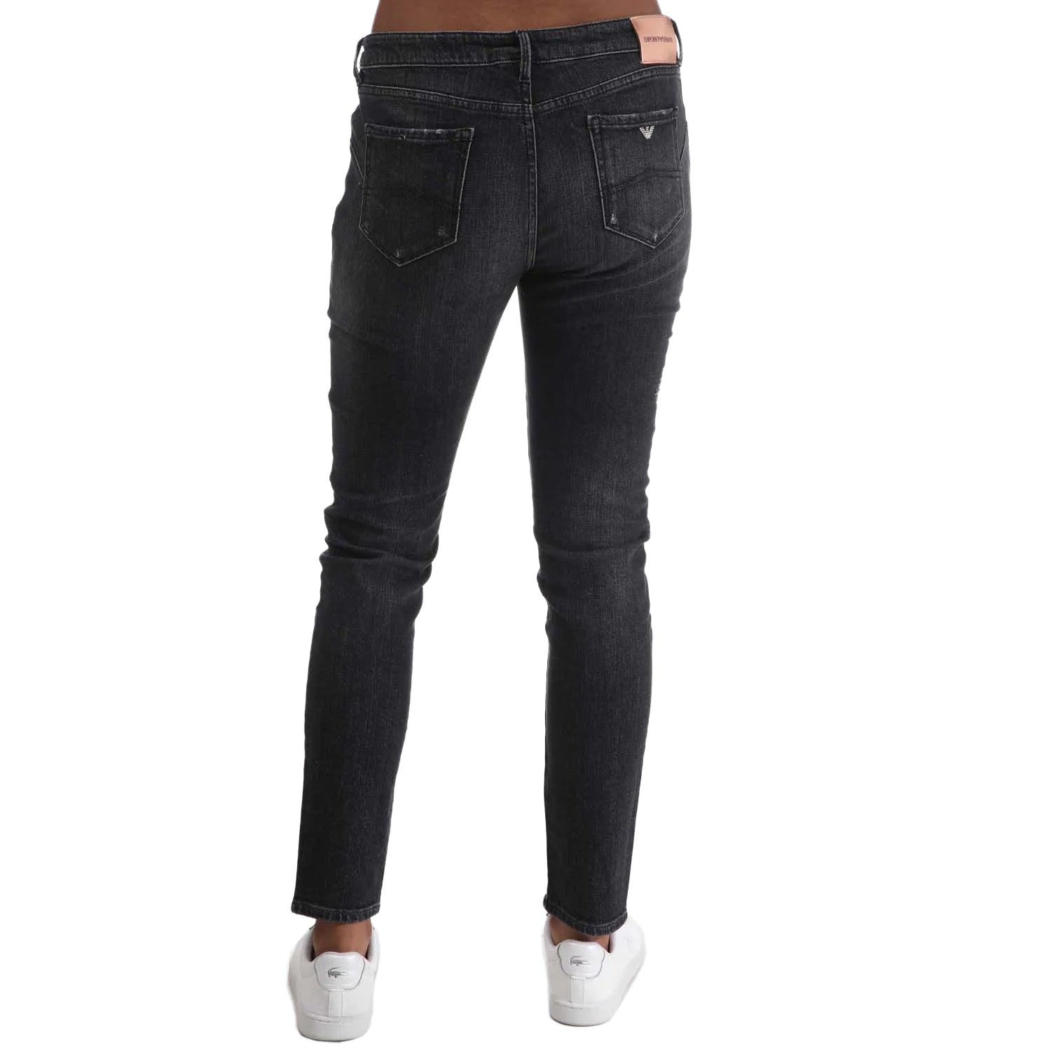 Denim - Back - Emporio Armani Womens-Ladies J23 Skinny Jeans