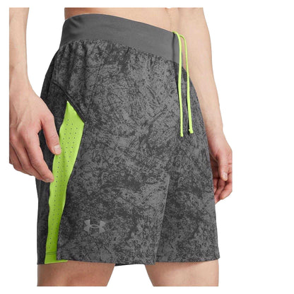Rock-Green - Side - Under Armour Mens Launch Pro Running Shorts