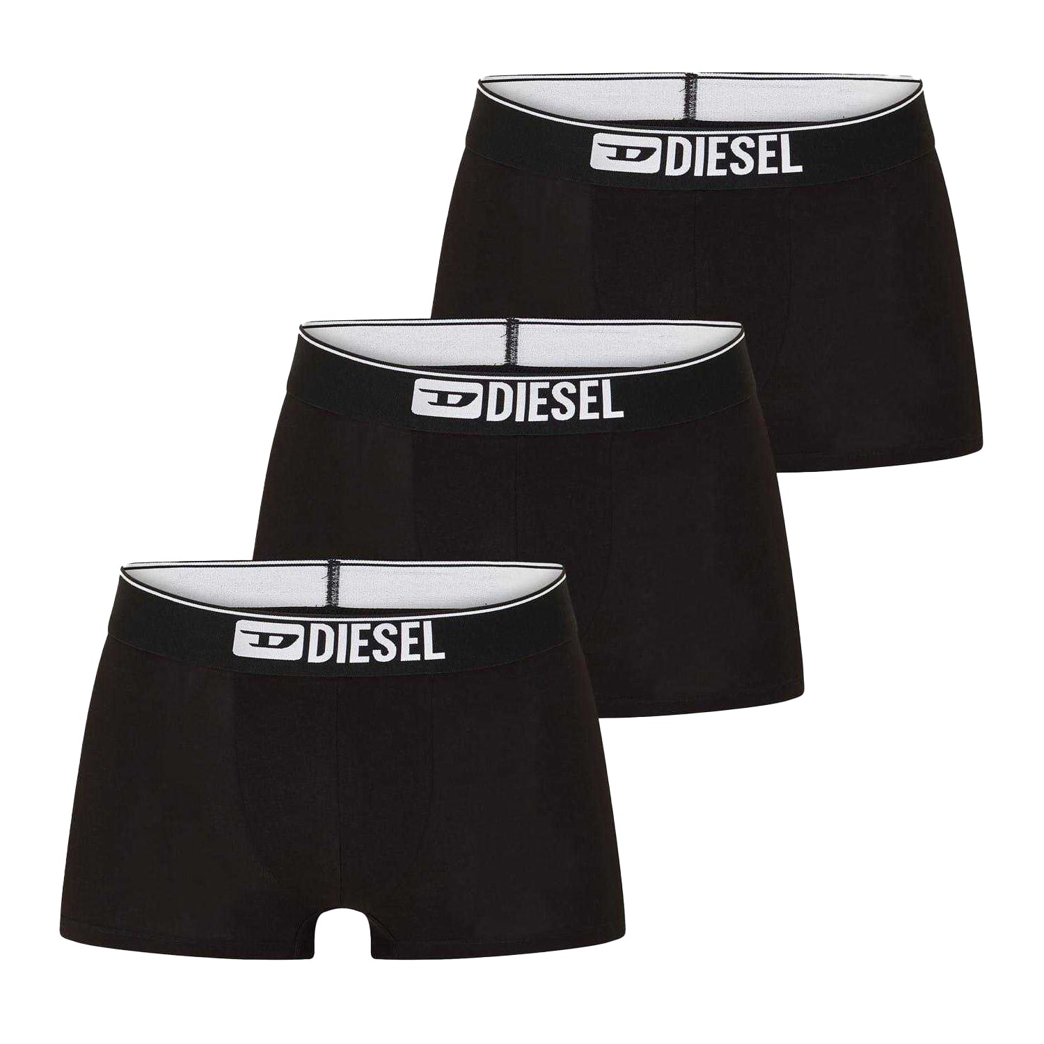 Black - Front - Diesel Mens Umbx-Damien Briefs (Pack of 3)