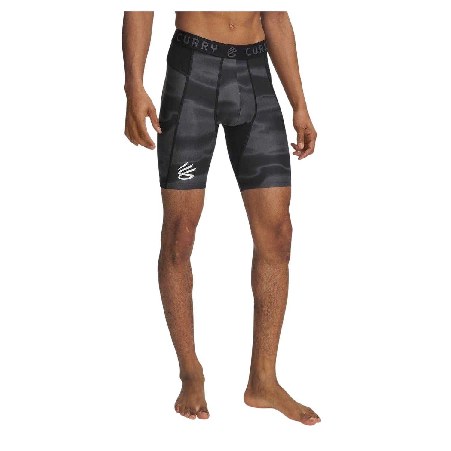 Black-Grey - Back - Under Armour Unisex Adult HeatGear Compression Shorts