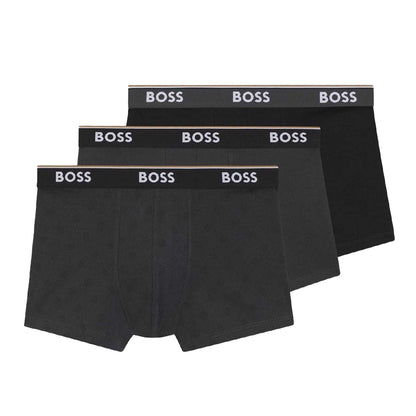 Multicoloured - Front - Boss Mens Boxer Briefs (Pack of 3)