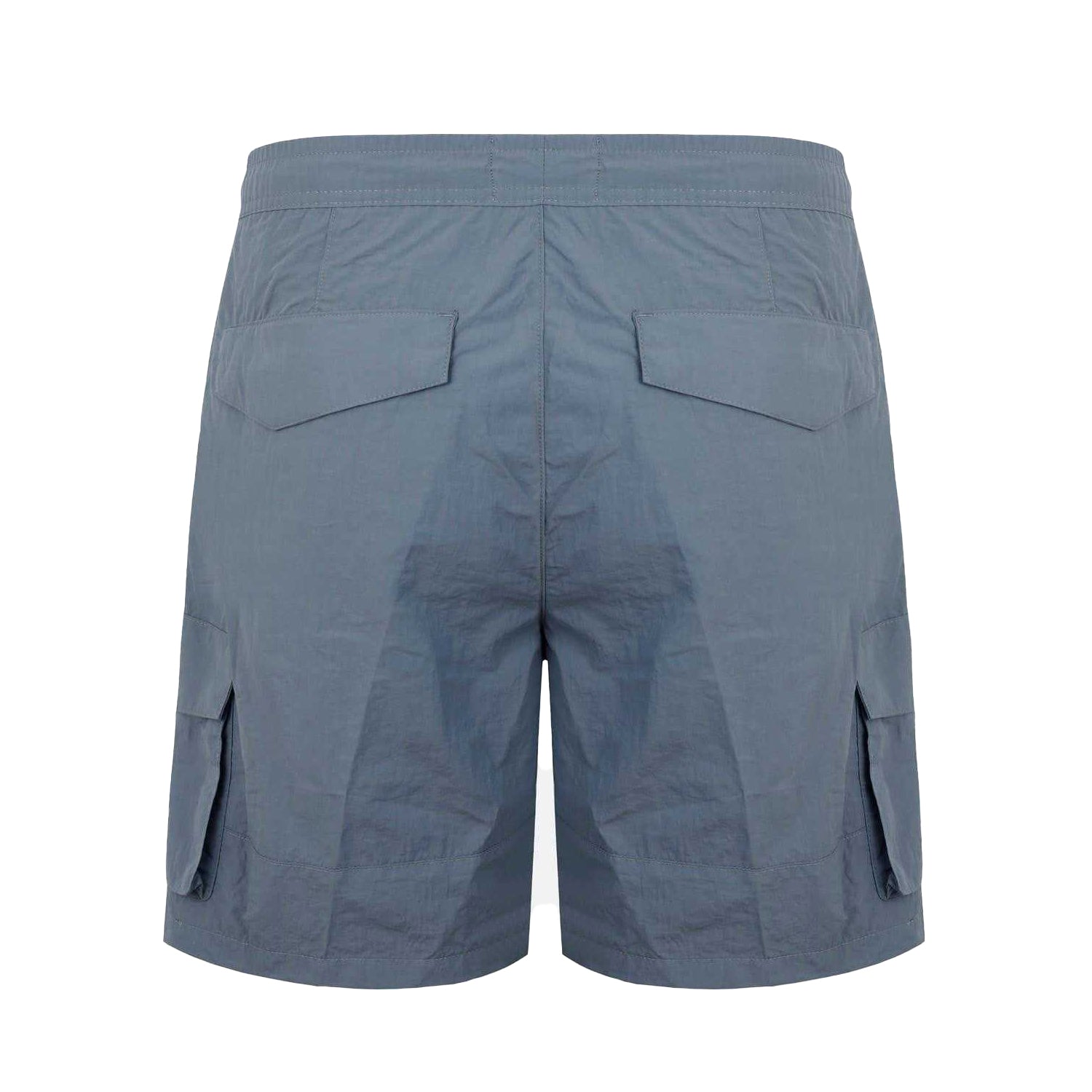 Grey - Back - Firetrap Mens Elasticated Waist Cargo Shorts