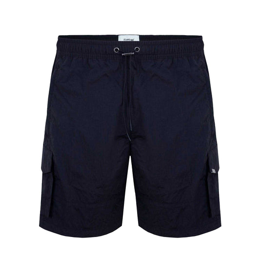 Black - Front - Firetrap Mens Elasticated Waist Cargo Shorts