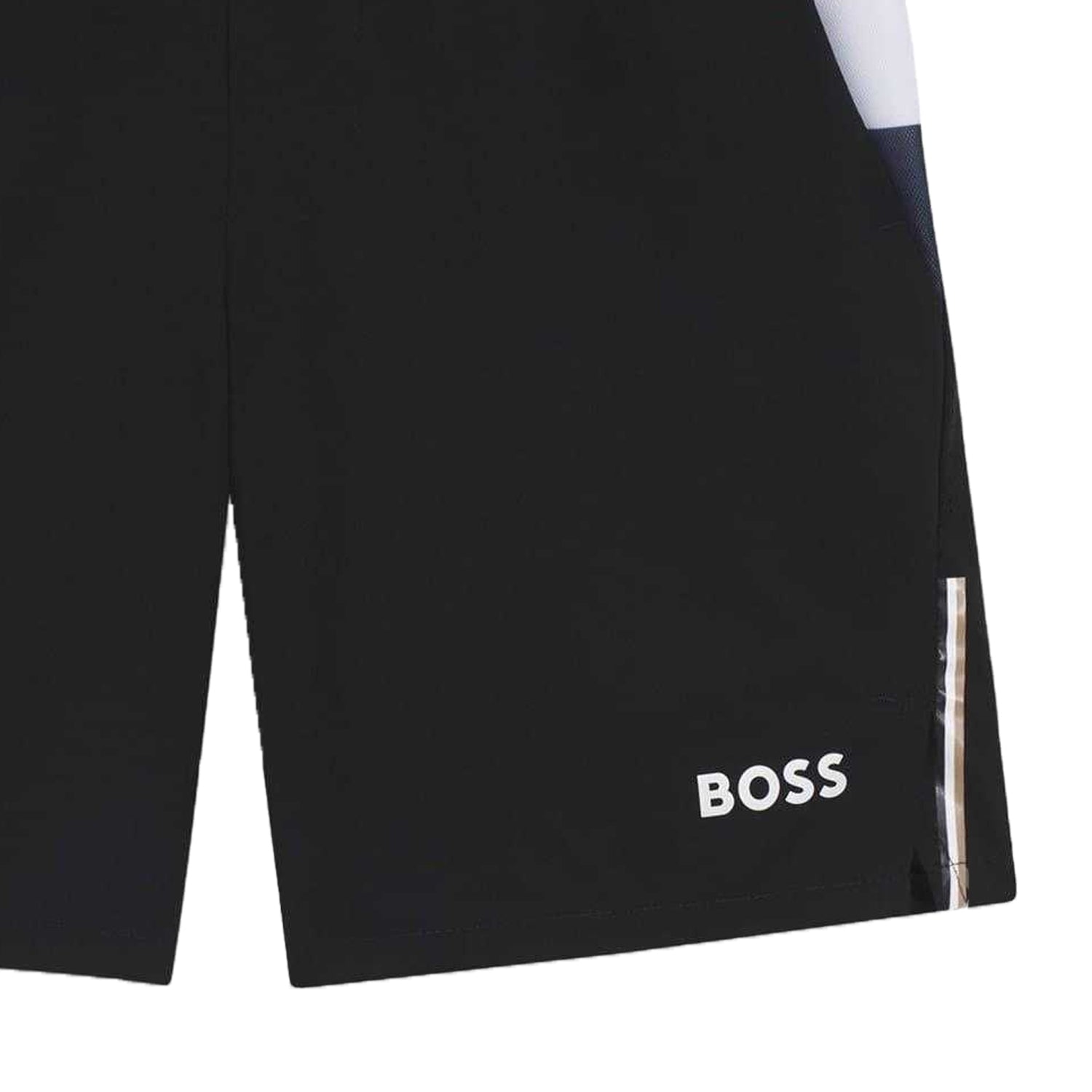 Black - Back - Boss Mens Active Shorts