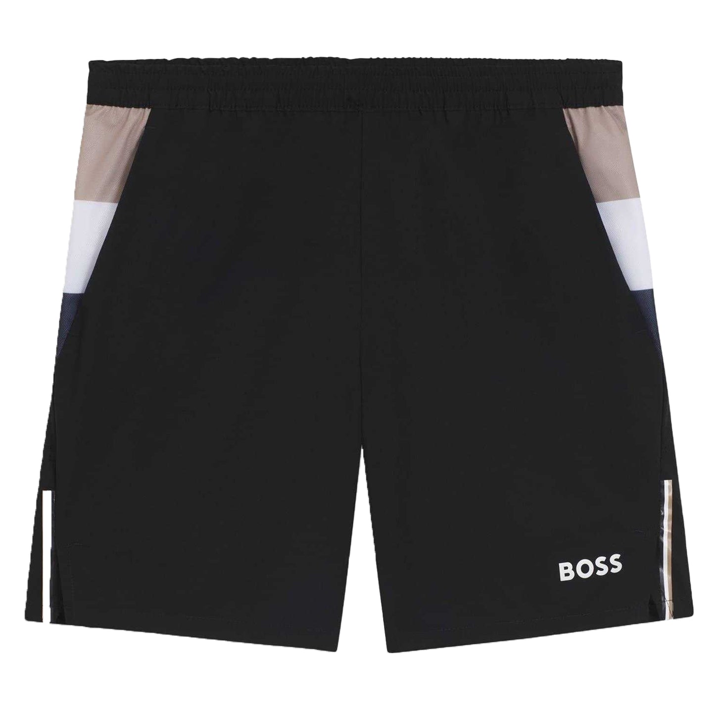 Black - Front - Boss Mens Active Shorts
