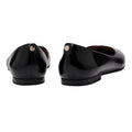 Black - Back - Boss Womens-Ladies Rose Leather Ballerina Flats
