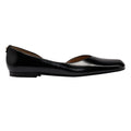 Black - Side - Boss Womens-Ladies Rose Leather Ballerina Flats