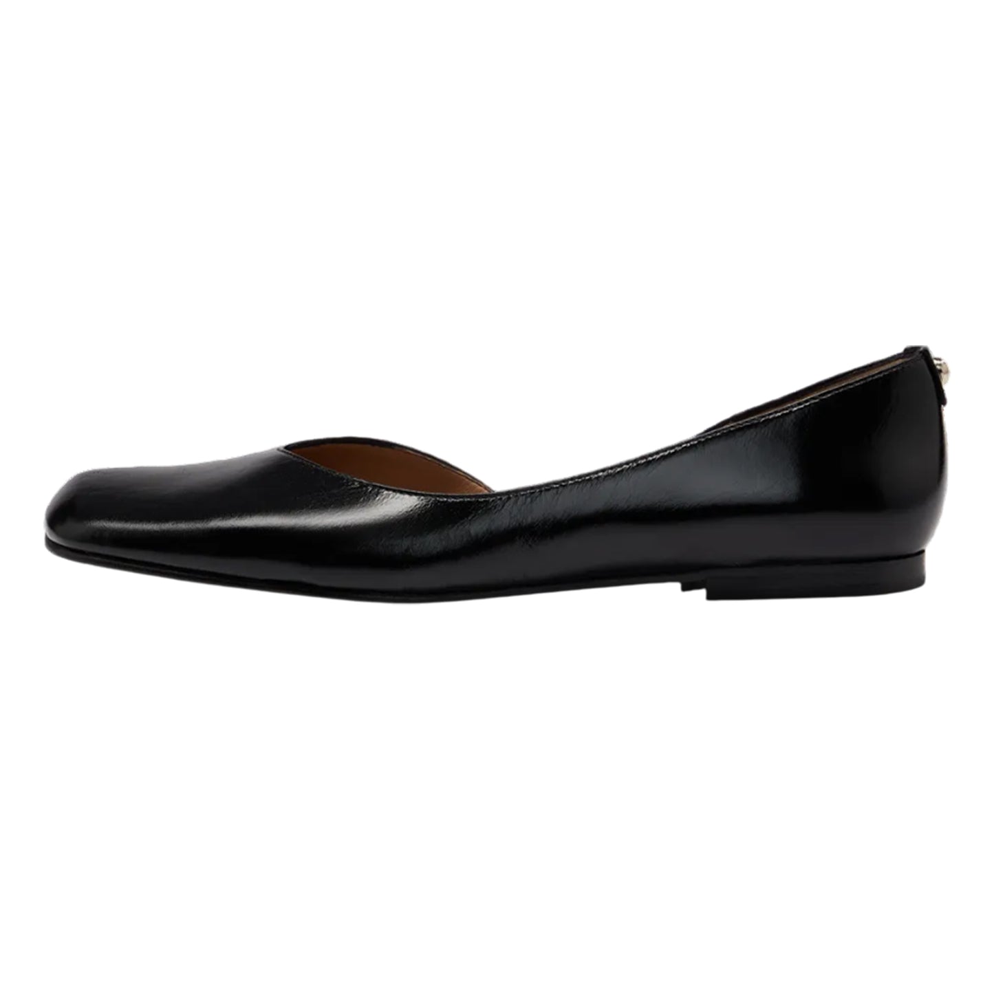 Black - Lifestyle - Boss Womens-Ladies Rose Leather Ballerina Flats
