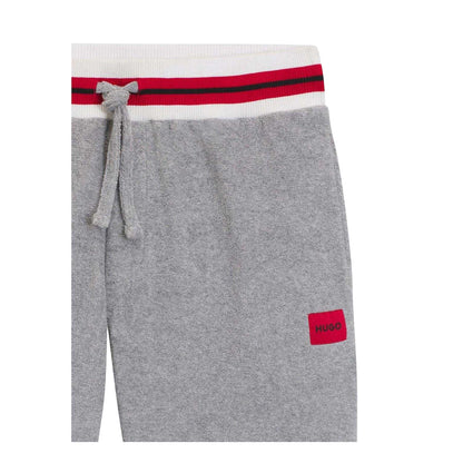 Grey - Back - Hugo Mens Jaxon Cotton Blend Lounge Shorts