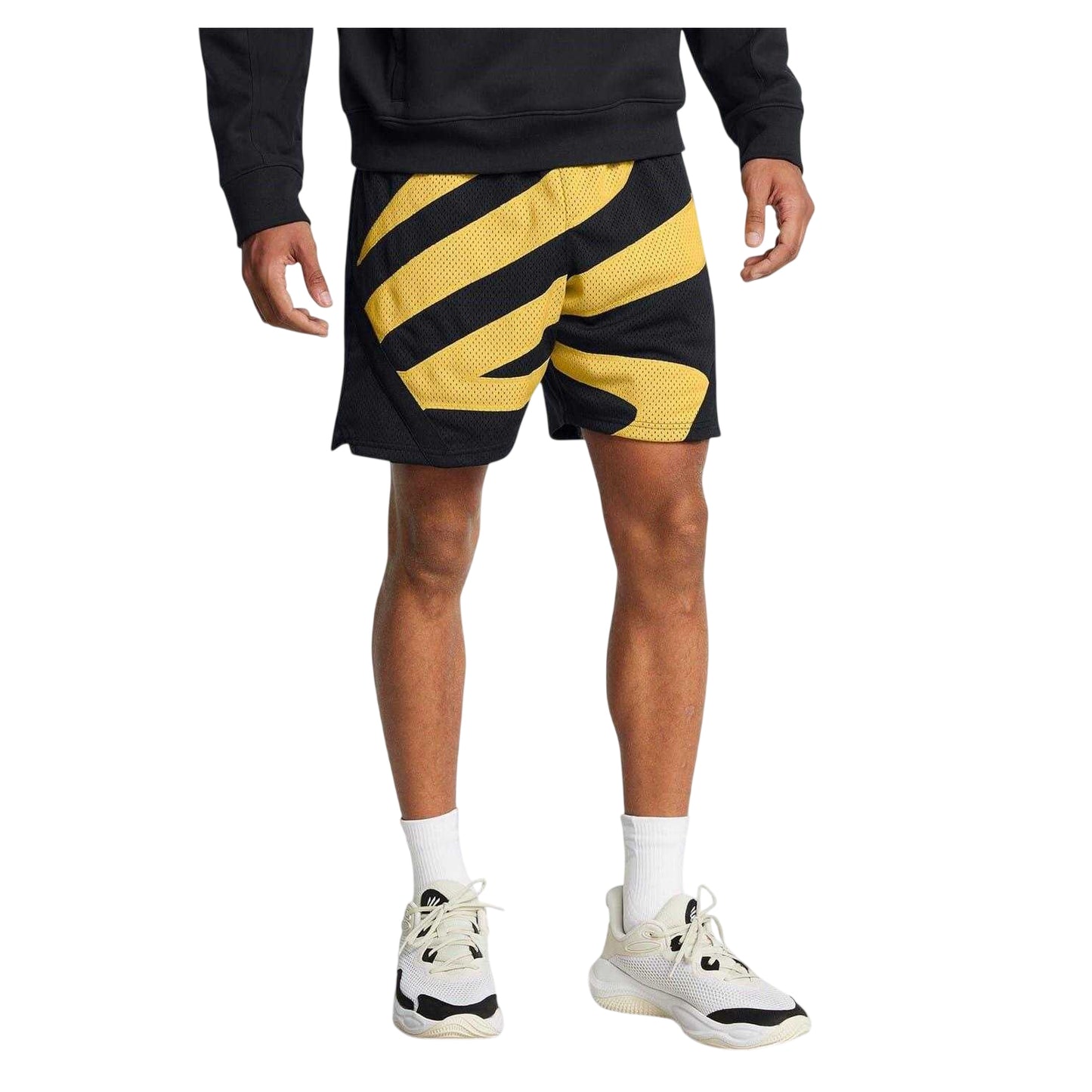 Black-Yellow - Lifestyle - Under Armour Mens Curry Basketball Shorts