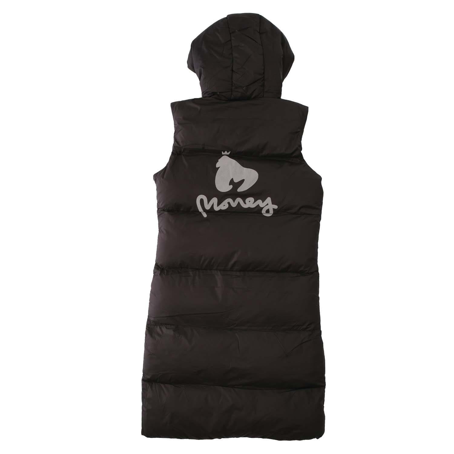 Black - Back - Money Girls Long Length Gilet