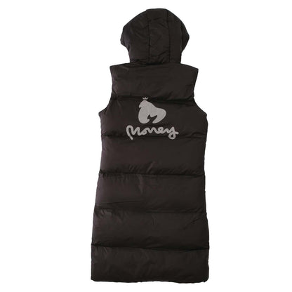Black - Back - Money Girls Long Length Gilet