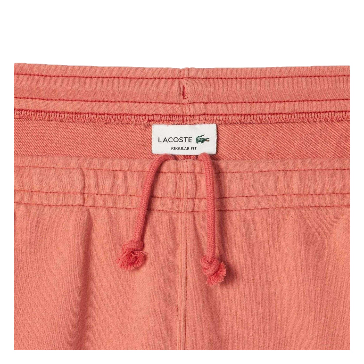 Red Faded - Back - Lacoste Mens Organic Cotton Graphic Print Shorts