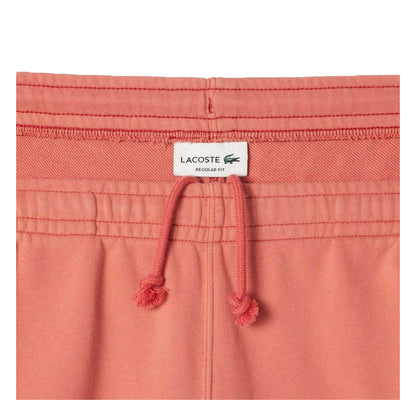 Red Faded - Back - Lacoste Mens Organic Cotton Graphic Print Shorts