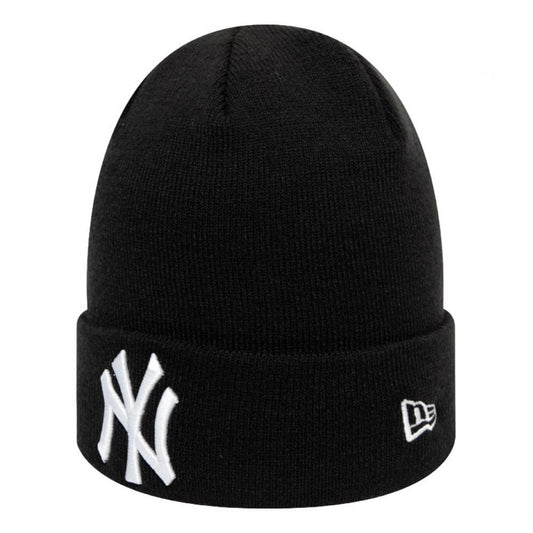 Black - Front - New York Yankees Unisex Adult Embroidered Logo Beanie